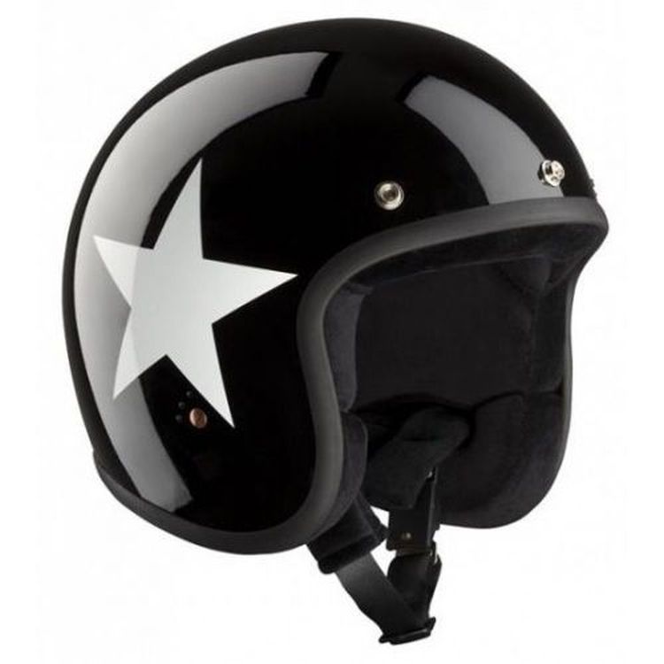 Bandit Jet ECE Open Face Motorcycle Helmet - Star Black